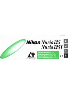 Nikon Nuvis 125 manual. Camera Instructions.